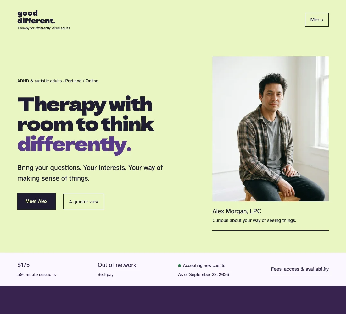 Good Different website design
