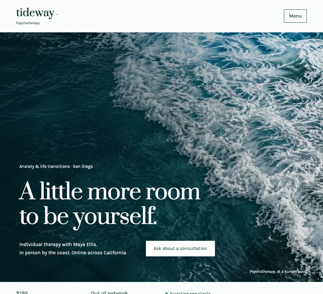Tideway website design
